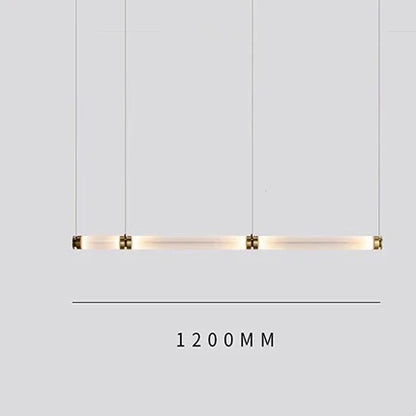 DecorBites™ Luna Glass Tube Chandelier for Kitchen Dining Staircase LED Pendant Lamp