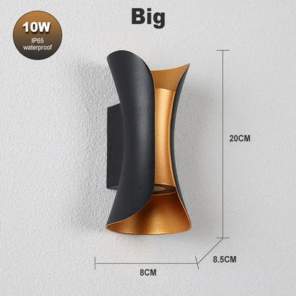 DecorBites™ LED Waterproof Wall Lamp 10W Modern Luxury Indoor Outdoor Sconce Light