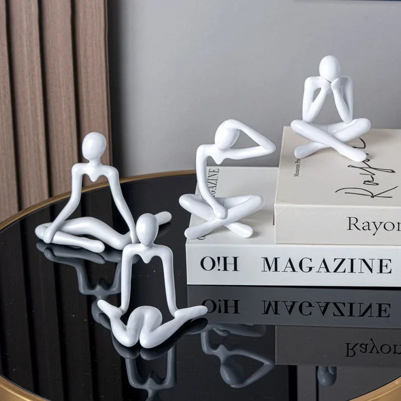 DecorBites™ Abstract Figures Ornament Sculpture for Home Office Decor