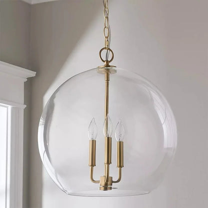 DecorBites™ Glass Ball LED Chandelier for Modern Restaurant & Bar Decor