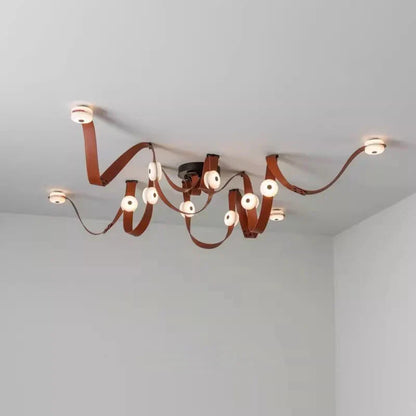 DecorBites™ Leather Marble Ceiling Pendant Lights - Adjustable Hanging Lamp for Dining Room & Bedroom