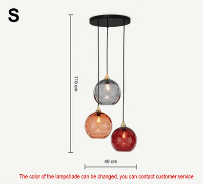 DecorBites™ Glass Ball Lustre Pendant Lights - Modern Nordic Design for Kitchen, Bedroom, or Restaurant