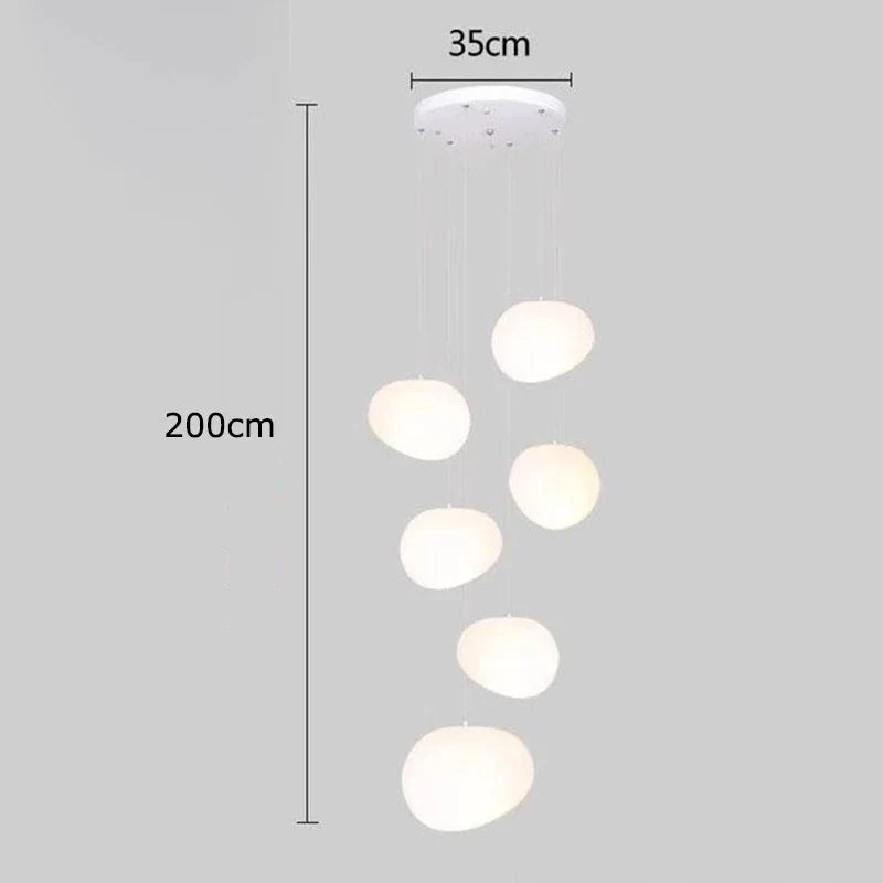 DecorBites™ Crystal Chandelier Stair Pendant Light Modern Living Room Interior Lighting