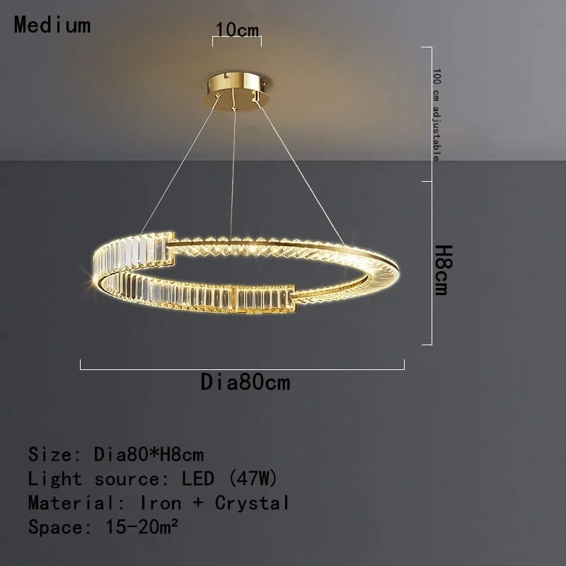 DecorBites™ Crystal LED Chandelier 2025: Elegant Ceiling Light for Home, Hotel & Kitchen