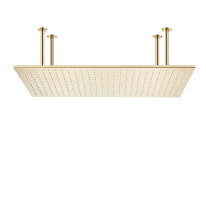 DecorBites™ 16"x32" LED Rainfall Shower Head - Color Changing Luxury Square Design