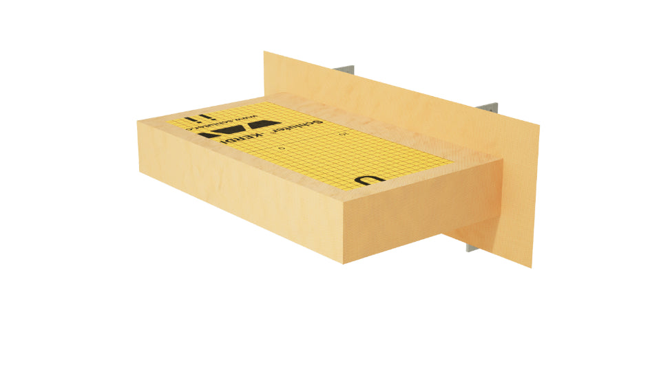 The Original Floating Shower Bench Kit­™ with Orange Waterproof Board & Original Shower Bench Bracket®