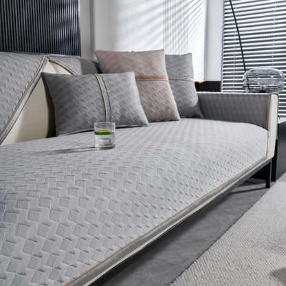 Geometric 3D Sofa Cover, Non-Slip Couch Protector for Seat, Backrest & Armrest