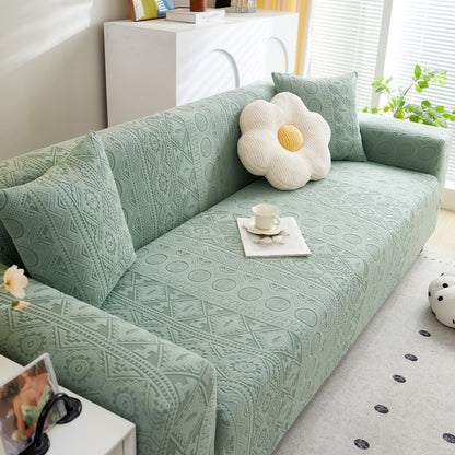 Embossed Geometric Elastic Sofa Cover Boho Stylish Decorative Furniture Covers