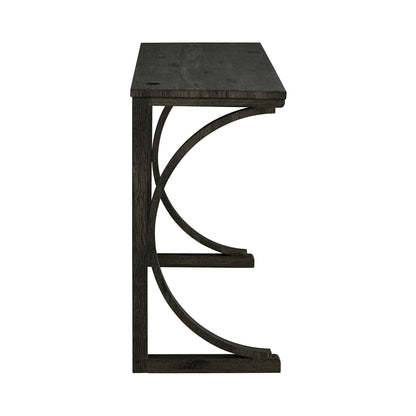 59" Rustic Dining&Bar Table Set with 3 Stools for Apartment, USB-A & USB-C Charging Ports