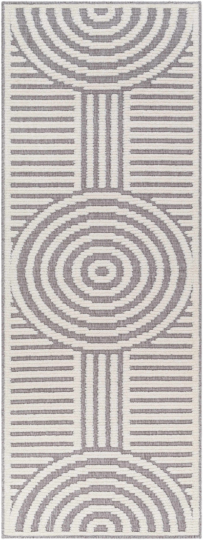 Deron Gray Rainbow Washable Rug