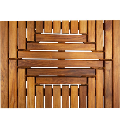 Denver Oiled Double Framed Teak Shower and Bath Mat 39" x 19"