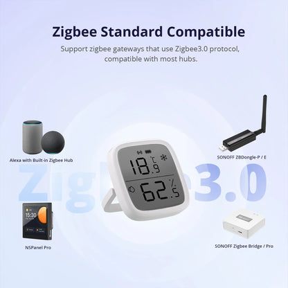 SONOFF Zigbee LCD Display Smart Temperature Humidity Sensor