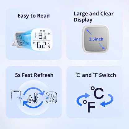 SONOFF Zigbee LCD Display Smart Temperature Humidity Sensor