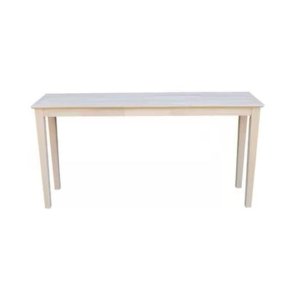 Unfinished Solid Wood 5-ft. Farmhouse Console Sofa Table
