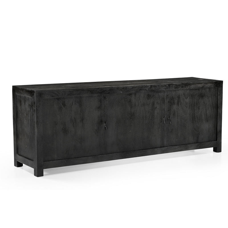 Sparrow Solid Wood 3 Door Media Console - Gray, view 2
