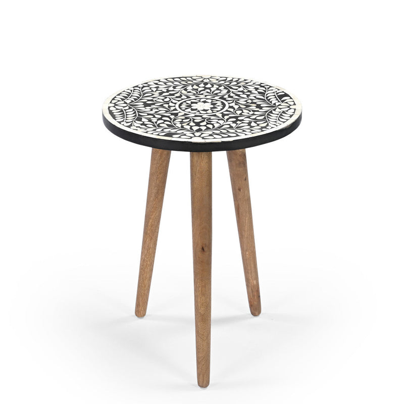 Nilgiri bone inlay end table