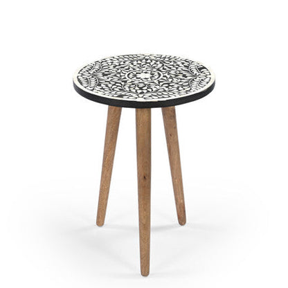 Nilgiri bone inlay end table