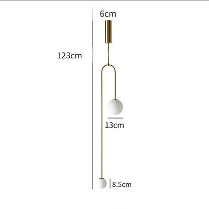 DecorBites™ Double Head Glass Ball Pendant Light for Hotel Bedroom & Bathroom