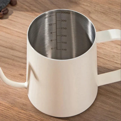 DecorBites™ Glass Coffee Maker Pot Barista Kettle Stainless Steel Strainer Pitcher