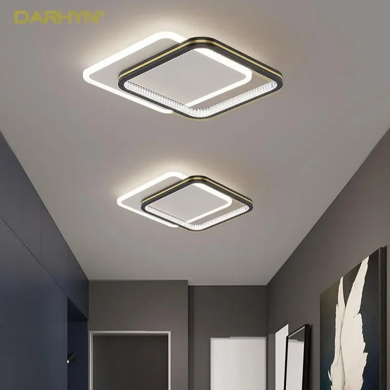 DecorBites™ Crystal Ceiling Lights: Modern Indoor Lighting with LED, Round/Square Luminaria