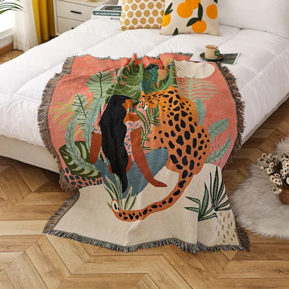 DecorBites™ Knitted Nordic Outdoor Sofa Blanket - Home Decor Aesthetics & Camping Picnic Mat