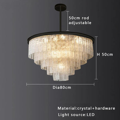 DecorBites™ Elegant Crystal Glass Chandelier for Luxury Home Decor