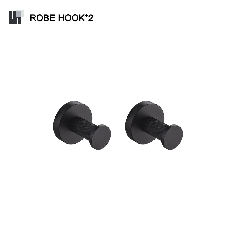 DecorBites™ Bathroom Hardware Set: Towel Rack, Toilet Brush, Paper Holder, Soap Dispenser, Towel Bar, Hook