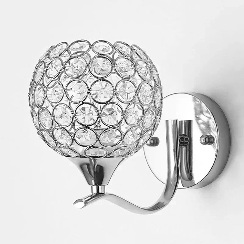 DecorBites™ Crystal Wall Sconce: Elegant Bedroom Bedside Wall Light for Home Lighting