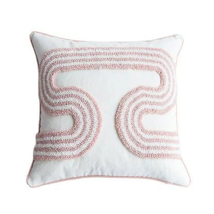 DecorBites™ Cotton Loop Tufted Ivory Cushion Cover for Home Decoration