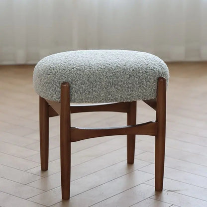 DecorBites™ Ash Wood Makeup Bench Dressing Chair for Small Spaces