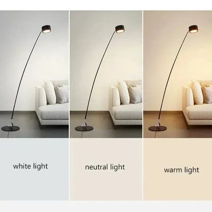 DecorBites™ Black Floor Lamp | Nordic Style LED Light for Living Room, Bedroom, or Salon