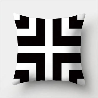 DecorBites™ Geometric Stripes Pillowcase 45x45cm Polyester Cushion Cover for Living Room