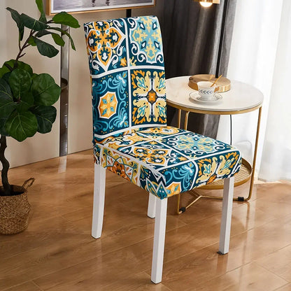 DecorBites™ Bohemian Mandala Stretch Chair Cover Slipcovers - Elastic Seat Case for Banquets