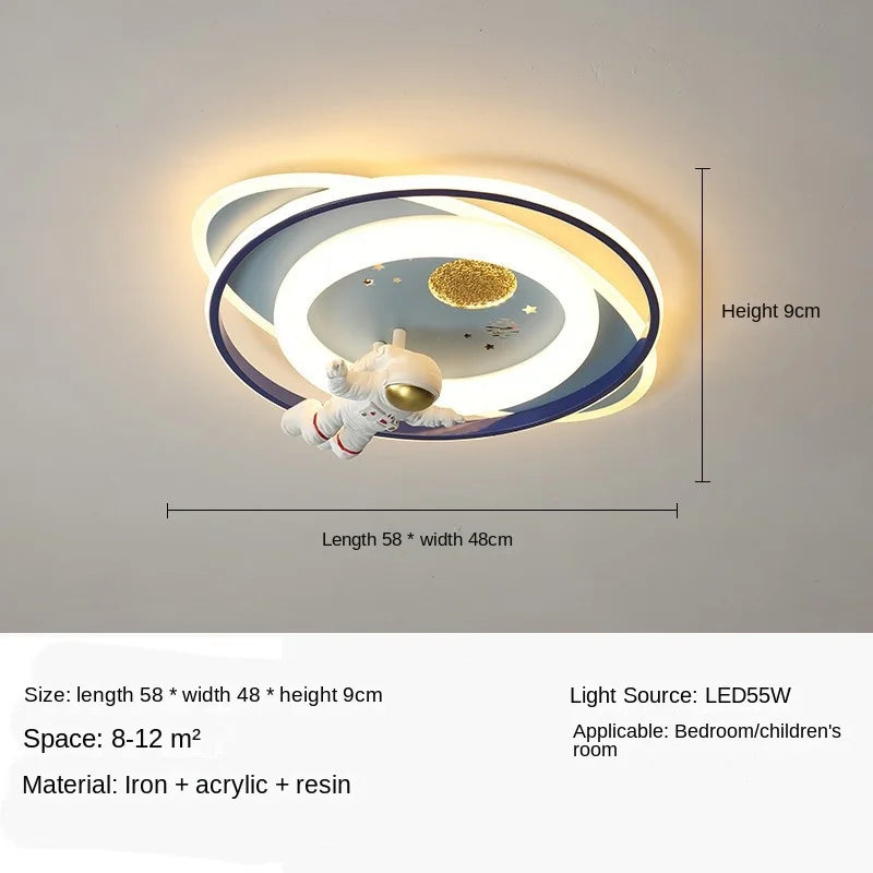 DecorBites™ Astronaut Kids Bedroom Ceiling Light - Modern Boys Girls Room Lighting Fixtures