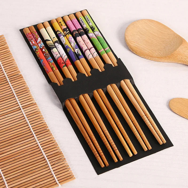 DecorBites™ Bamboo Sushi Maker Set: Roll Making Kits with Sushi Blade & Curtain