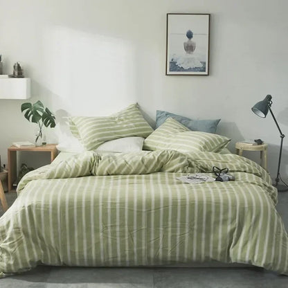 ™ Japanese Style Cotton Printed 4Pcs Bedding Set with Double-Sided Design