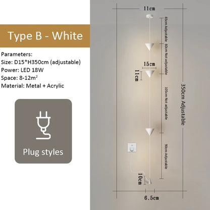 DecorBites™ Black LED Pendant Chandeliers for Modern Nordic Home Decor