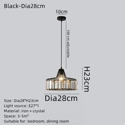 DecorBites™ Black LED Pendant Chandelier for Kitchen Dining Room, Modern Nordic Design