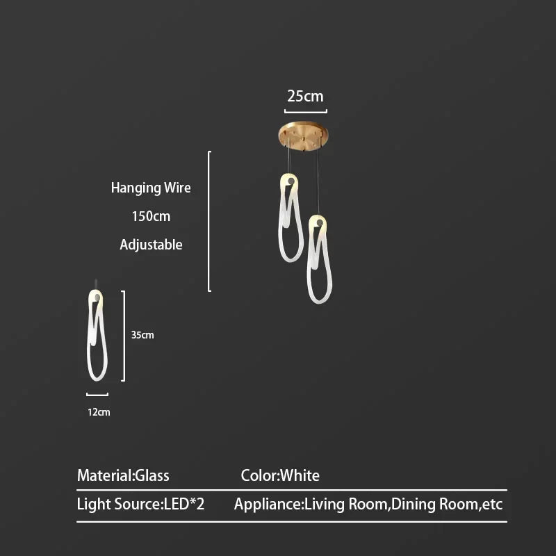 DecorBites™ LED Pendant Chandelier for Living & Dining Room Luxury Lighting Fixture
