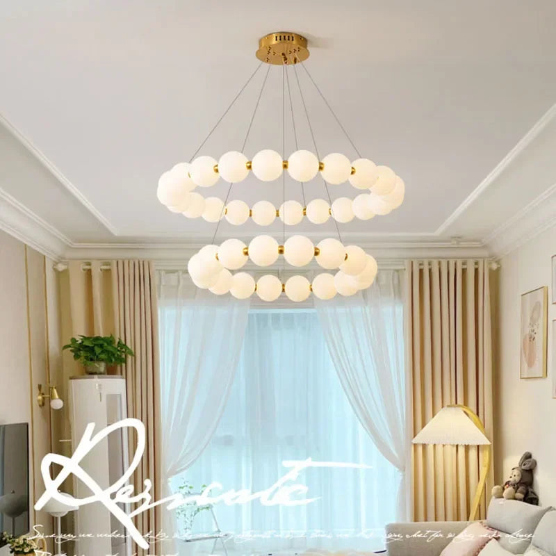 DecorBites™ LED Acrylic Chandelier for Living Room Bedroom Hall Pendant Lamps