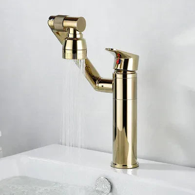 DecorBites™ Antique Bronze Bathroom Sink Faucet Hot Cold Water Mixer Deck Mounted