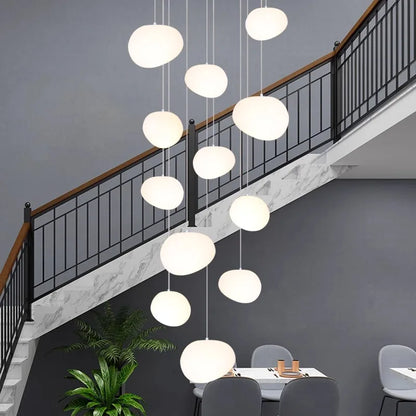 DecorBites™ Crystal Chandelier Stair Pendant Light Modern Living Room Interior Lighting