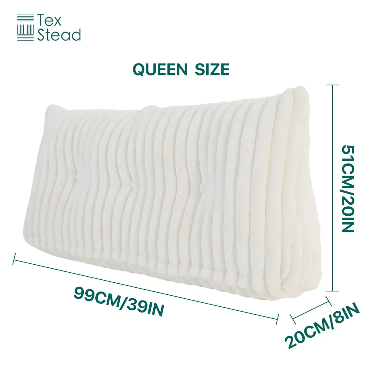DecorBites™ Headboard Wedge Pillow - Triangular Bed Rest Support & Reading Bolster