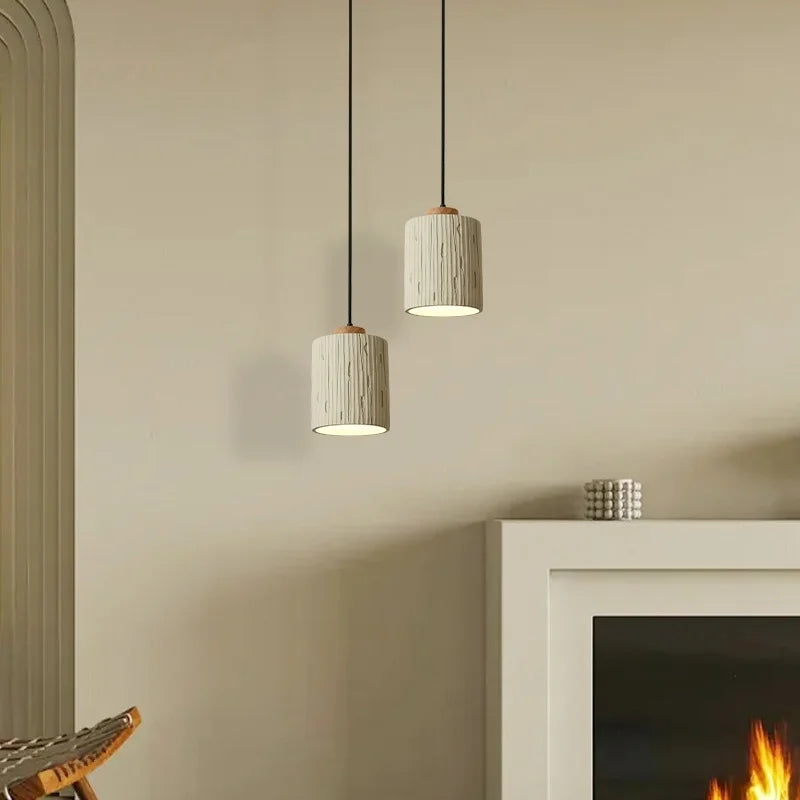 DecorBites™ Columnar Micro Cement LED Hanging Lamps | Home Decor Pendant Light