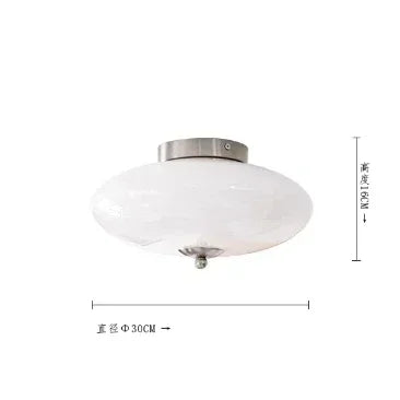 DecorBites™ Bauhaus Cream White Glass Ceiling Lamp LED Light