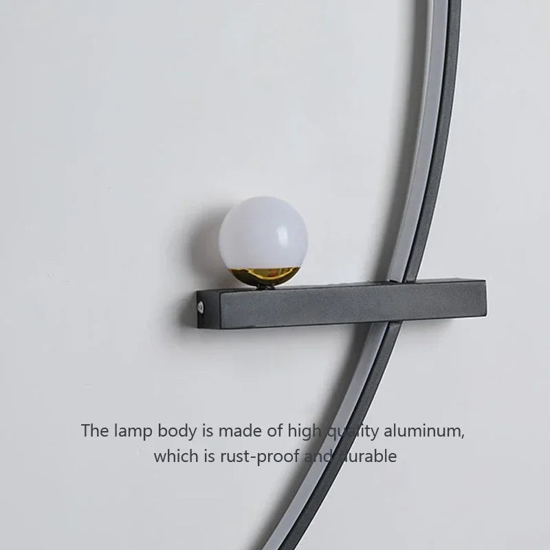 DecorBites™ Black Gold Modern Wall Sconce for Bedroom Study Home Indoor Lighting