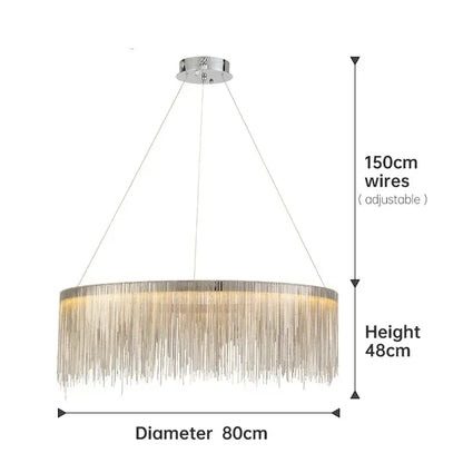 DecorBites™ LED Tassel Chandeliers | Waterfall Hanging Pendant Light | Modern Art Decor Lighting