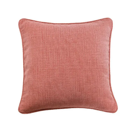 DecorBites™ Cotton Linen Peach Orange Grey Ivory Pillow Cover for Living Room Eco-friendly