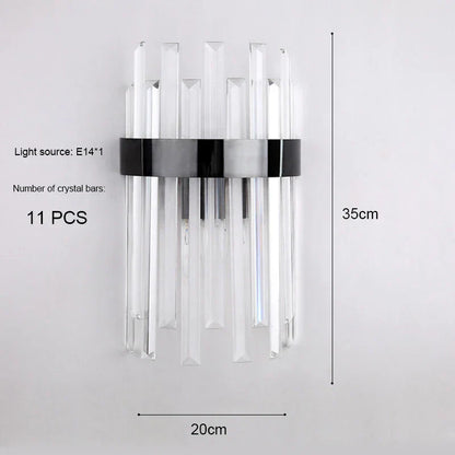 DecorBites™ Crystal Wall Light: Modern Nordic Sconces Indoor Lighting for Living Room Bedroom