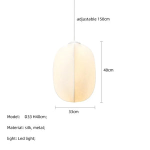 ™ Japanese Silk Pendant Lights for Wabi Sabi Nordic Chandeliers and Home Decoration